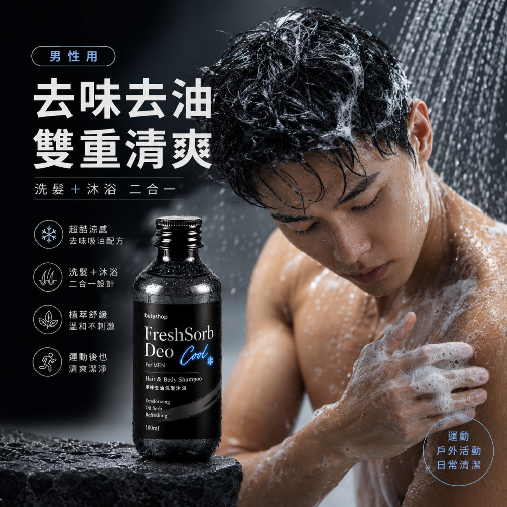 淨味去油洗髮沐浴 (100ml x 2瓶)