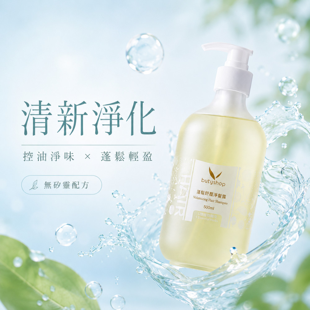 蓬髮舒壓淨髮露-5種植物精萃 (500ml)
