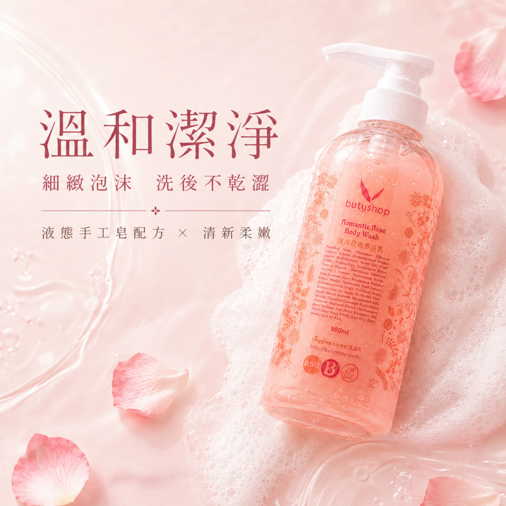 浪漫玫瑰香浴乳 (500ml)