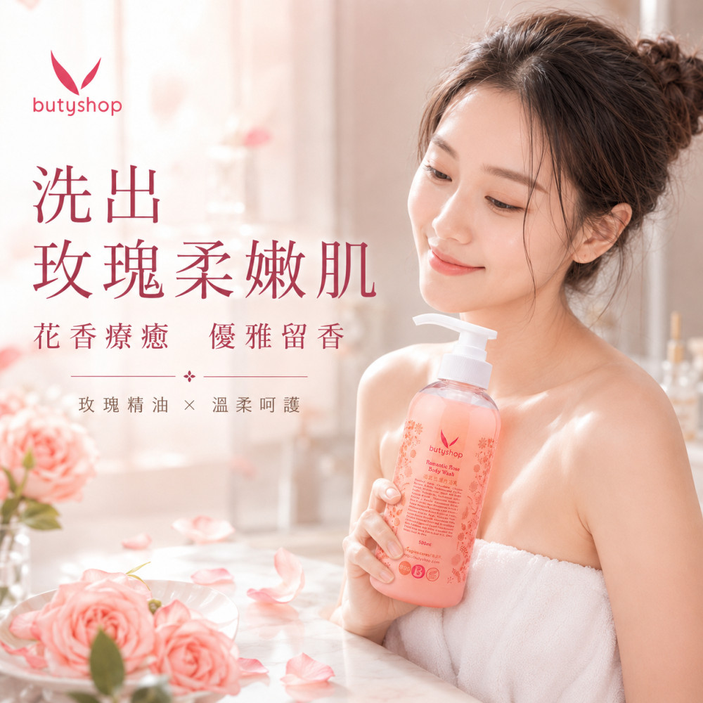 浪漫玫瑰香浴乳 (500ml)