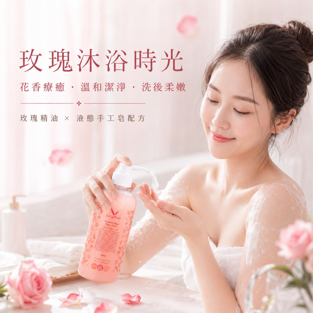 浪漫玫瑰香浴乳 (500ml)